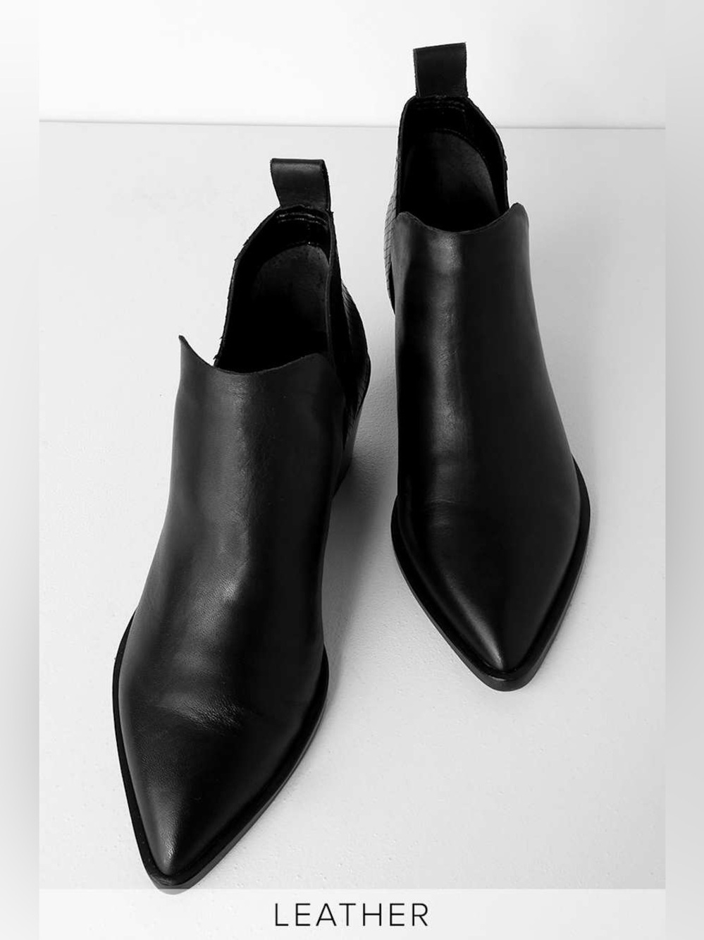 Dolce Vita Sonni Black Leather Ankle Booties Size 9 - Picture 3 of 13